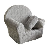 Magideal - Conjunto De Sofás Para Fotografía De Recién Nacidos Con Cojín, Atrezos Para Fotografía De Bebés Recién Nacidos, Disfraz Para Fotografía De Recién Naci Gris