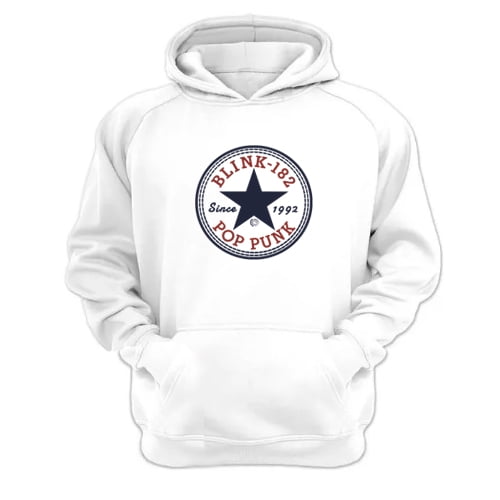 Polerón Canguro Blink 182 Blanco Talla L Unisex