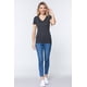 thumbnail image 3 of Top Corto de Punto Henley con Cuello en V y Manga Corta, 3 of 5
