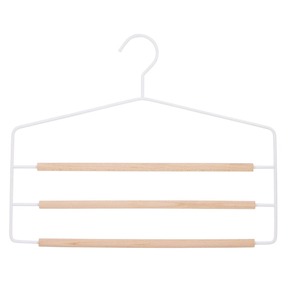Percha metálica de 3 niveles blanca
