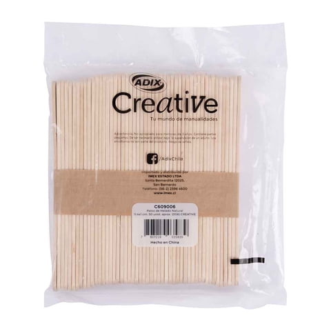 Adix Creative - Palo De Helado Natural 50Un