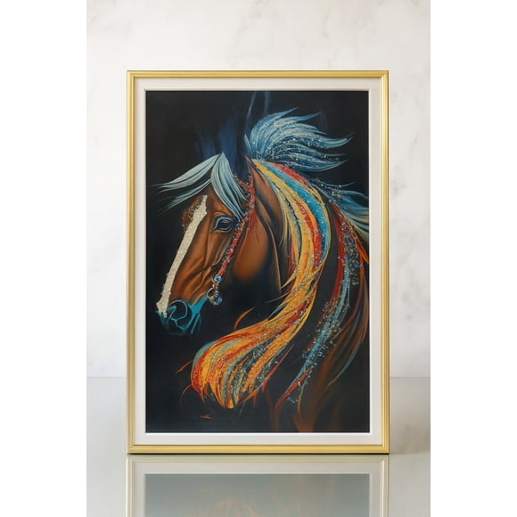 Cuadro Caballo con Cristales Moderno y Minimalista 40x60
