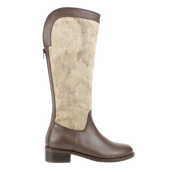 Bota Exs Equitación Cuero Textil Café