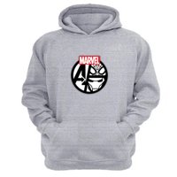 Genérico - Polerón Canguro Avengadores Gris Claro Talla L Unisex