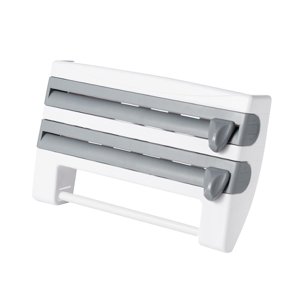 Bothyi - Dispensador De Papel De Aluminio Montado En La Pared, Organización De Papel De Aluminio Para El Hogar, Cocina, Gris Y Azul