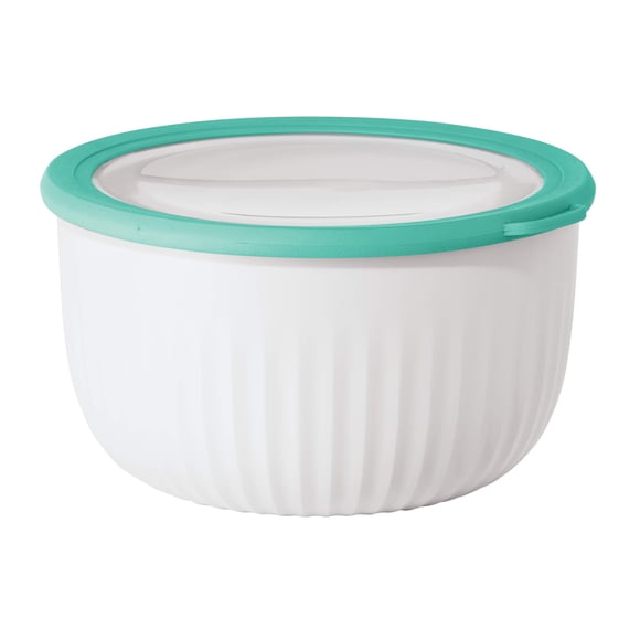 Recipiente de plástico para preparar, almacenar y servir para Oggi de 4 litros con tapa transparente