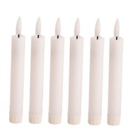Bothyi - 6 Velas Led De Pilar Decorativas, Velas Sin Llama Para Vacaciones, Halloween, Año Nuevo, Color Blanco