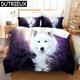 thumbnail image 1 of v1126 Bed Sheets Samoyed Bedding Sets Duvet Cover Set With Pillowcase Twin Full Queen King Bedclothes Duvet Cover 3-Piece Bedding Set (1 Duvet Cover + 2 Pillow Shams) Bed Sheets ju1126, 1 of 5