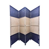 Oem - Biombo Resistente 4 Paneles Bambu Bicolor 180Cmx180Cm 1