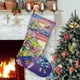 thumbnail image 1 of Supercosas Tema: Calcetines de Navidad, fino lino blanco para colgar en escaleras y chimenea, decoración navideña para el hogar, regalo de Navidad. 45cm × 32cm, 1 of 5