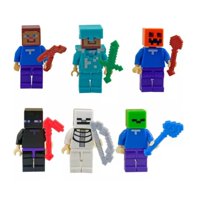 Total Upgrate - Juguete Figuras Set Minecraft Cube 6 6 Piezas Accesorios