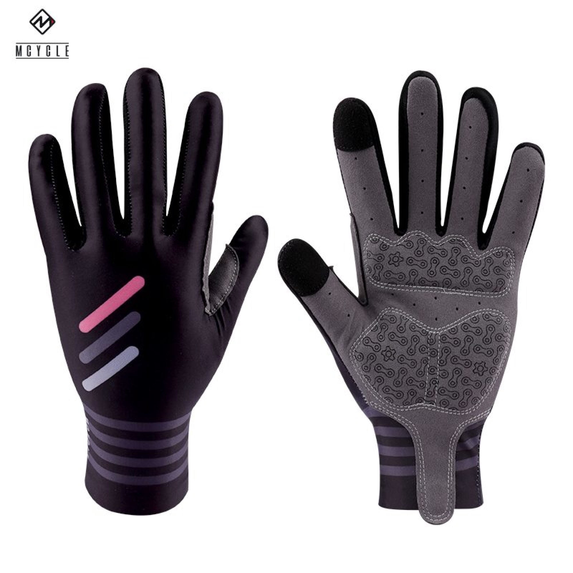 Guantes Para Entrenamiento Largo Negro Rosado  L