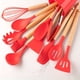thumbnail image 1 of 12pcs, Silicone Utensil Set, Khaki Kitchen Utensil Set With Wooden Handle, Safety Cooking Utensils Set, Non-Stick Kitchen Tools Set, Washable Modern Cookware, Kitchen Stuff, Kitchen Gadgets, 1 of 3