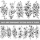thumbnail image 2 of Tatuajes Temporales EMOME 12 Hojas Florales Negros Waterproof, 2 of 3
