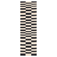 Bazhars - Alfombra Pasillo 070X240 Cm Kilim Galle Op Art Bn