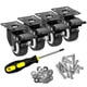 thumbnail image 1 of Juego de 4 ruedas Caster Wheels ASHGOOB de alta resistencia con freno de 2 pulgadas, 1 of 7