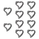thumbnail image 1 of 10 piezas de ganchos a presión de resorte, ganchos para llavero, ganchos a presión en forma de corazón, hebilla para llavero, para mochilas, bolsos, Gris Negro, 1 of 5