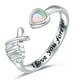 thumbnail image 1 of Anillo te amo coreano ajustable opalo plata 925, 1 of 3