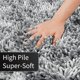 thumbnail image 2 of Alfombra de baño Yimobra Soft Shaggy, absorbente de agua, 90 x 60 cm, color gris claro, 2 of 7