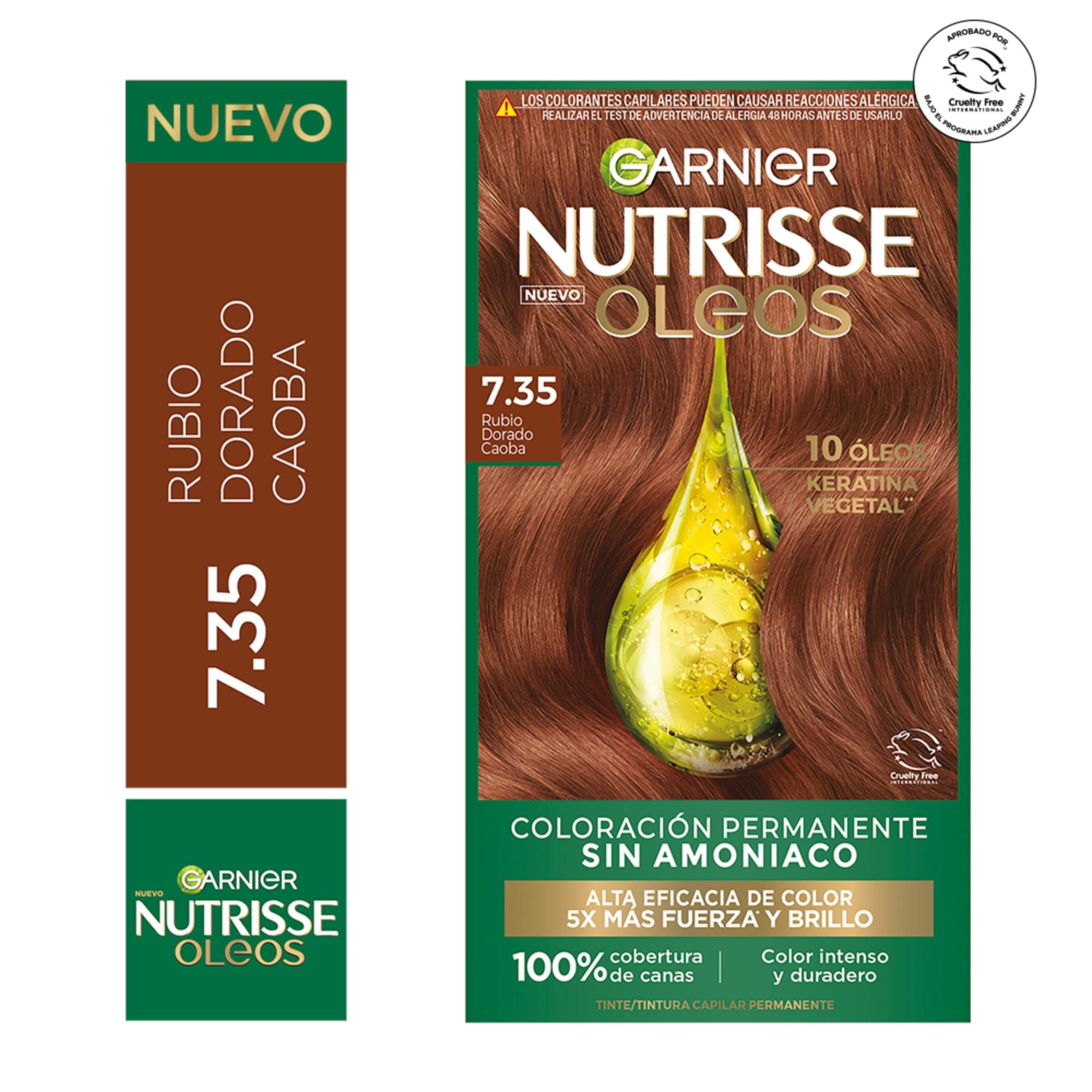 tinte Capilar Nutrisse Oleos 7.35 Rubio Dorado