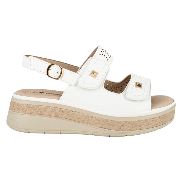 Sandalia Confort Ajustable Riza Blanco Passer