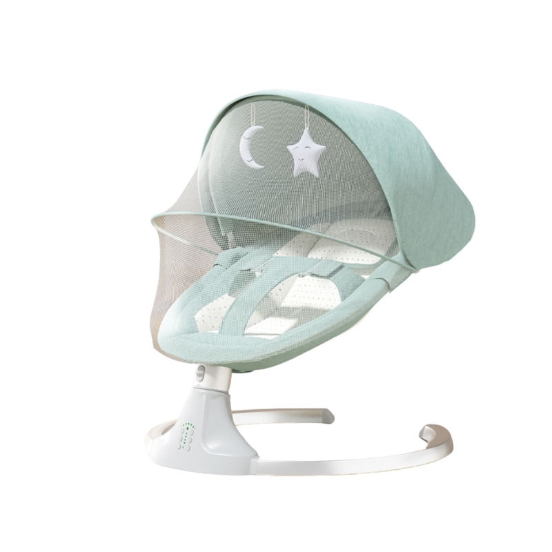 Babyluna - Silla Mecedora Smart Para Bebes Con Balanceo Y Música Verde