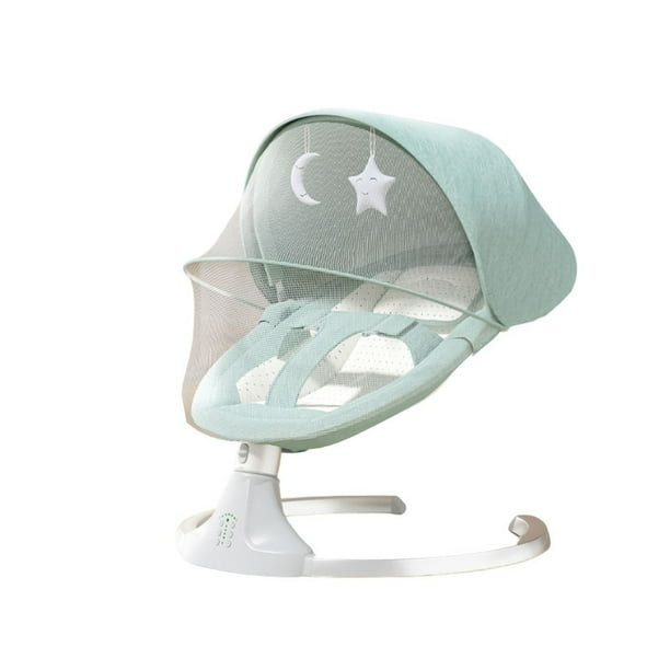 Silla Mecedora Smart para Bebes con Balanceo y Música Verde