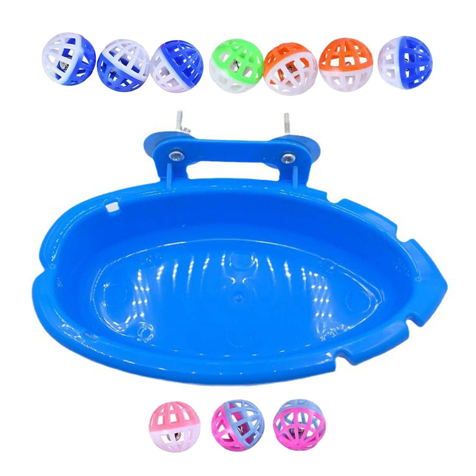 Magideal - Bañera Para Pájaros, Cuenco Para Bañera, Caja De Baño Portátil Para Ducha De Pájaros, Accesorios De Baño, Juguete Para Pájaros, Jaula Para Loros, Bañe