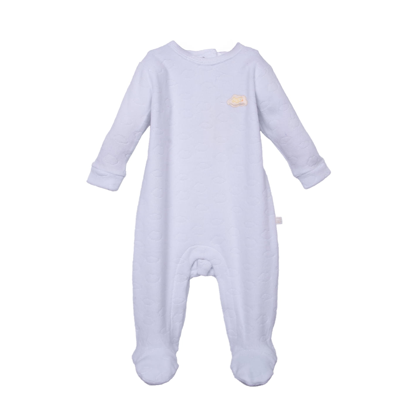 Pillin - Osito Plush Recién Nacido Unisex Estampado Nubes Blanco