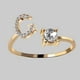 thumbnail image 1 of 26-Letter Gold Rings with Zircon and Rhinestone Adjustable Sturdiness - Perfect Gift for Women, 1 of 5