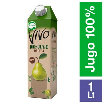 Jugo 100% Fruta Pera 1 L Vivo