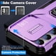 thumbnail image 4 of Funda Armada para Samsung Galaxy S25 5G con Tapa Deslizante y Soporte Magnético Giratorio Morado, 4 of 5