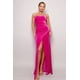 thumbnail image 1 of Vestido Maxi de Terciopelo con Escote en Forma de Corazón y sin Tirantes, 1 of 5