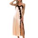 thumbnail image 2 of INSPIRE CHIC Vestido de Noche de Satén con Encaje para Mujer de Regreso a Clases, Tirantes Finos, Maxi Vestido de Dormir con Abertura Lateral M Champán, 2 of 6