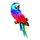 thumbnail image 1 of Estatua de estatuilla de loro Artificial, accesorios de fotografía DIY, modelo de pájaro, plumas, loro, guacamayo, fiesta, césped, jardín de jardinerí estilo E, 1 of 5