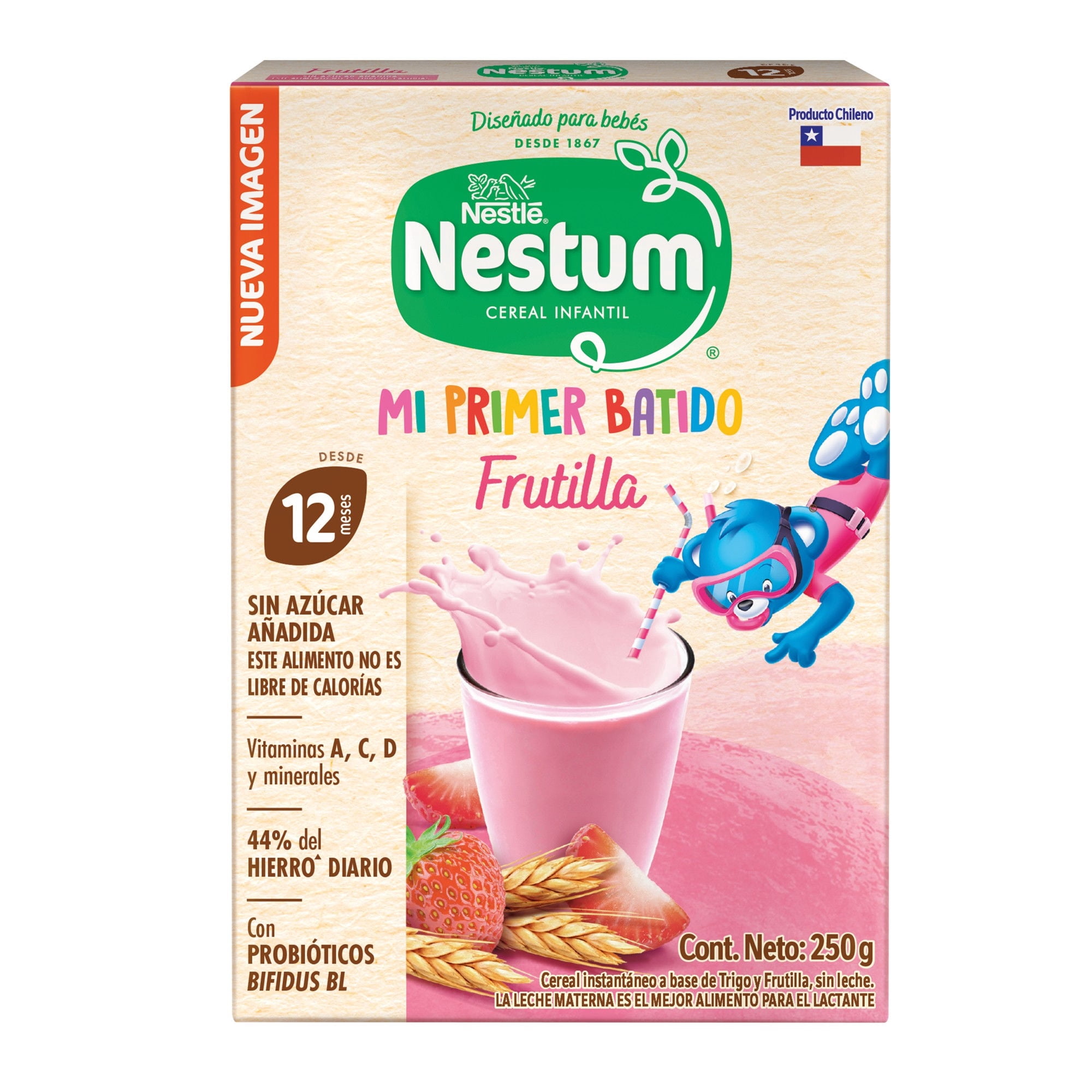 Cereal Infantil Frutilla 250 g Nestum