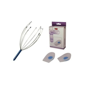 Pack Talonera Silicona S + Masajeador De Cabeza Maxcare Blanco