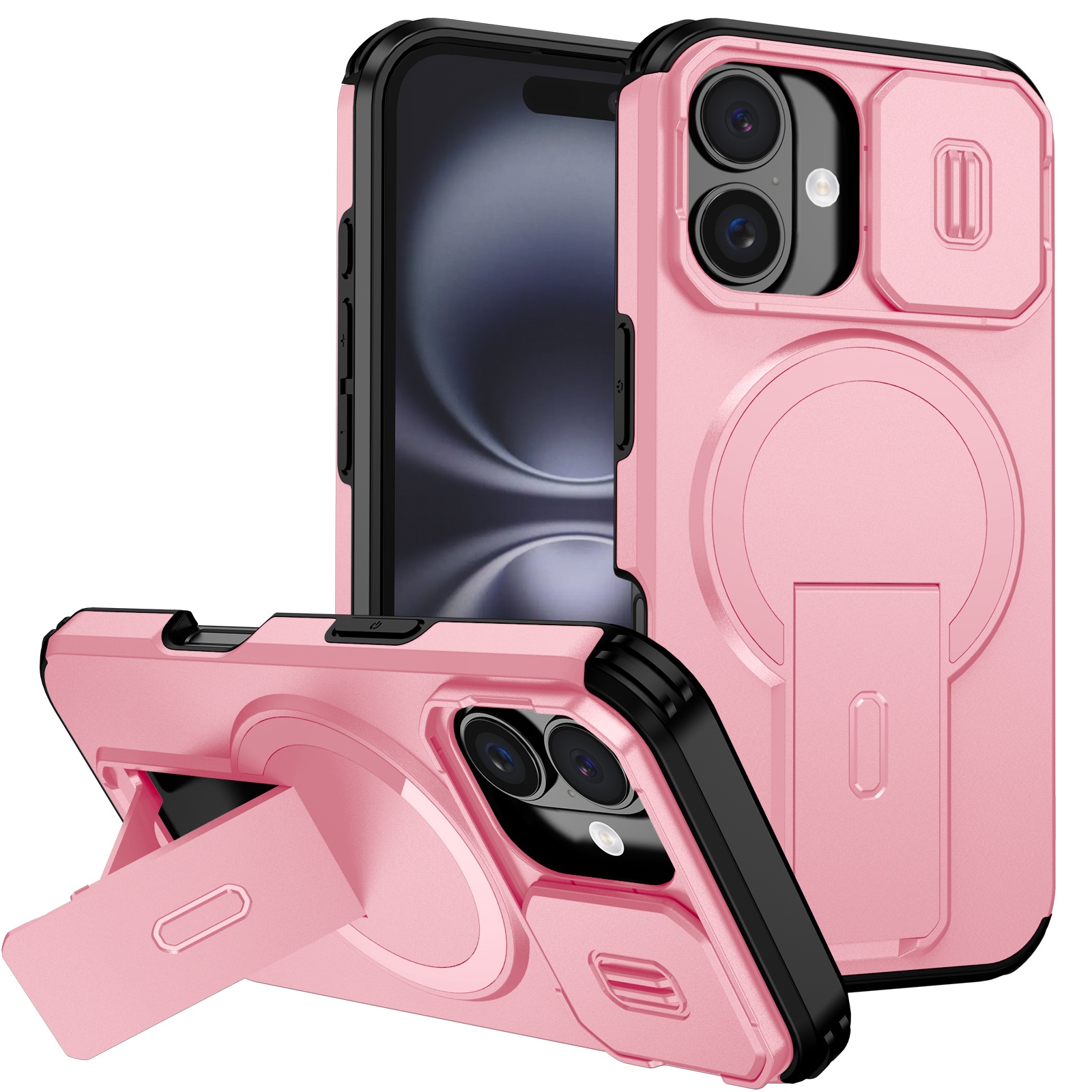 Funda Foxdock Para Iphone 16 Plus – Magnética Antigolpes Con Soporte Y Protección Doble