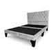 thumbnail image 1 of Cama Europea 2 Plaza Base Dividida Gris Claro Felpa Capitone, 1 of 2