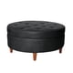 thumbnail image 1 of Pouf Paris Cuero Kentucky Negro, 1 of 1