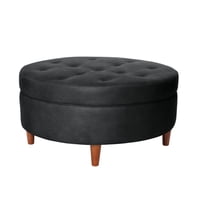 Latam Home - Pouf Paris Cuero Kentucky Negro