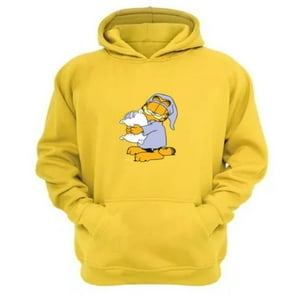 Genérico - Polerón Canguro Garfield Amarillo Talla Xs Unisex