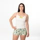 thumbnail image 1 of Pijama Mujer Short Hojas Verdes + Polera Blanca Talla M, 1 of 4