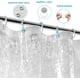 thumbnail image 3 of Cortina de ducha blanca transparente, impermeable, 100% PEVA con ganchos, tela, transparente, 120x200cm, 3 of 5