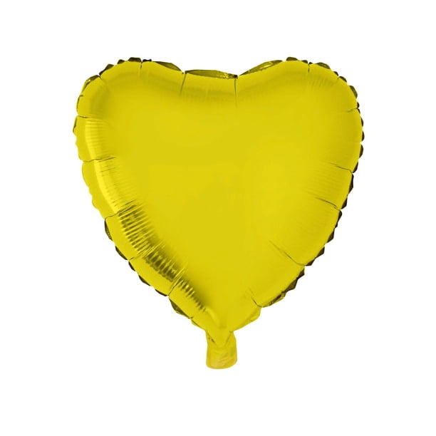 Lámina de aluminio con forma de corazón, divertida, Estados Unidos, 45 x 48 cm, color dorado