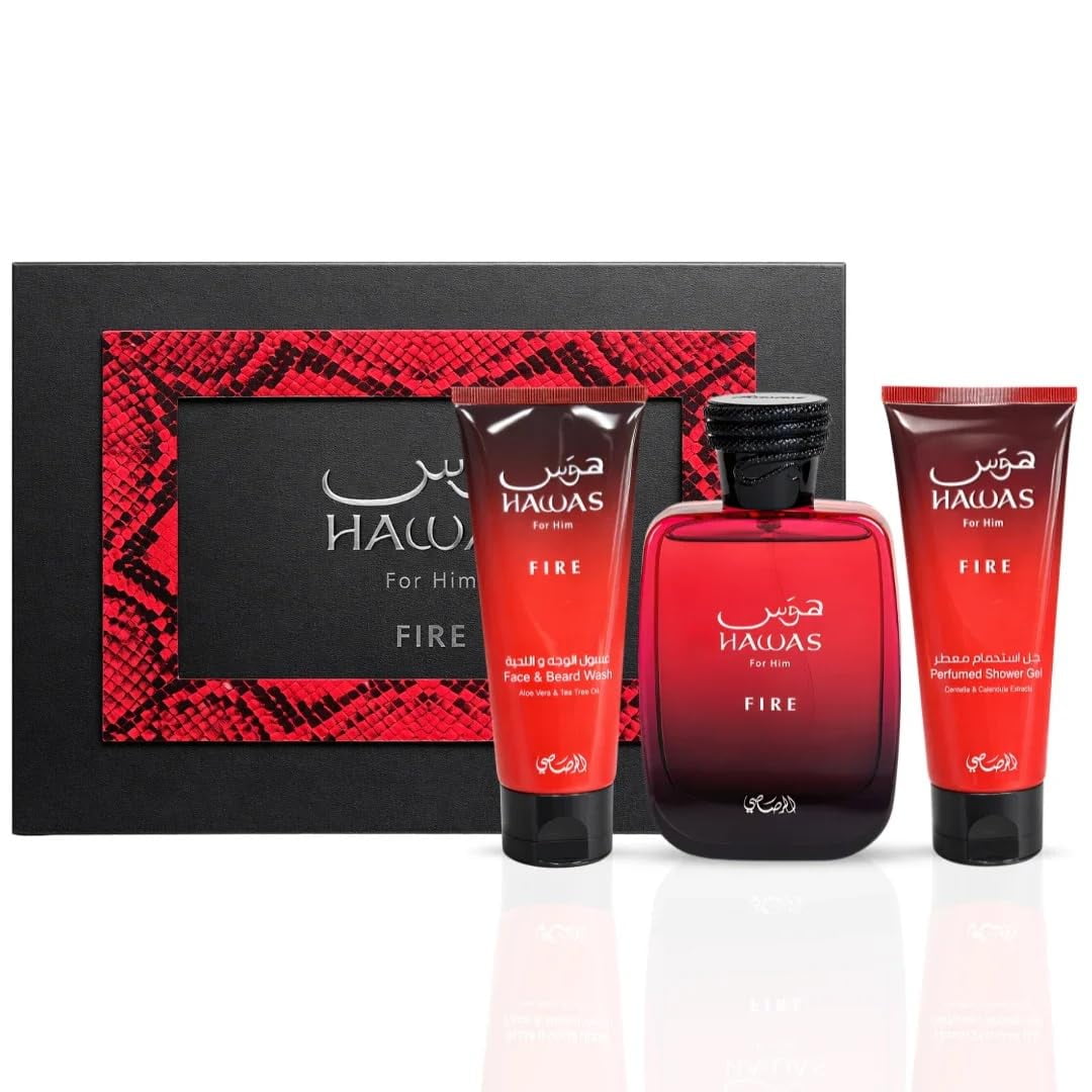 Set De Perfume De Regalo Rasasi Hawas Fire Para Hombre Eau De Parfum 100 Ml