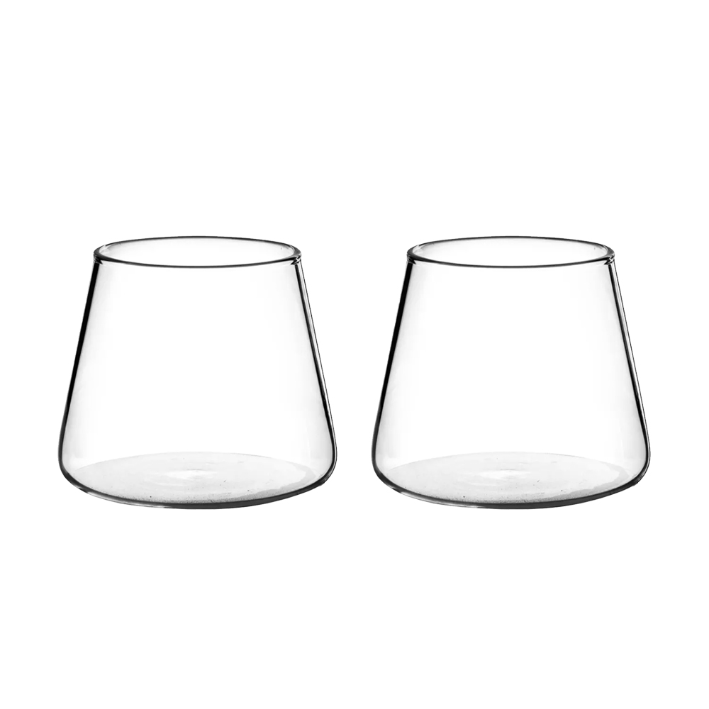 Set 2 Vasos De Vidrio Estilo Japonés 320 Ml Simplit