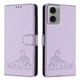 thumbnail image 1 of Funda tipo cartera FOXDOCK para Motorola Moto G24 4G/Moto G04 4G con soporte, ranuras, RFID, diseño de gato, 1 of 5