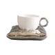 thumbnail image 2 of Taza De Café Con Asa Y Posavasos Para Decoración De Oficina En Casa, Color Blanco Y Gris, 2 of 5
