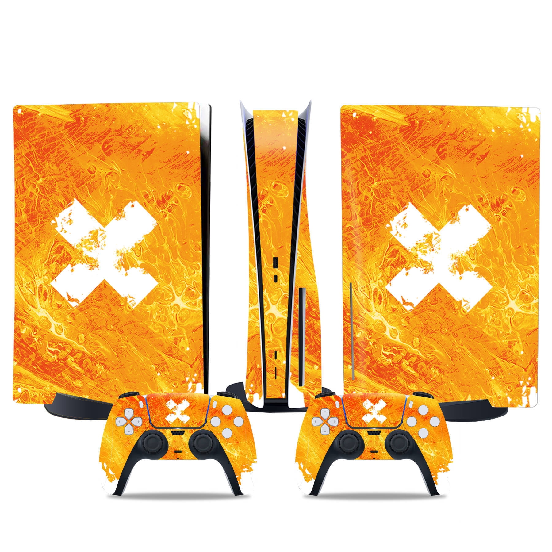 Genérico - Cubiertas De Pegatinas Para Consola Y Controlador De Juego Para Ps5 Edición Disco - Accesorios Protectores De Reemplazo Diy